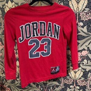 Youth Jordan Kids Red Long Sleeve Shirt - Small